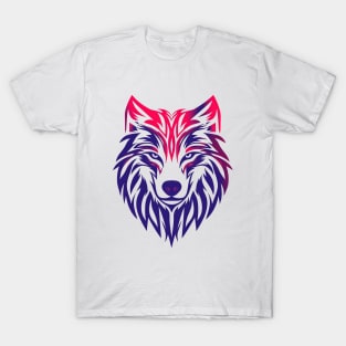 Tribal Wolf Graphic Design T-Shirt